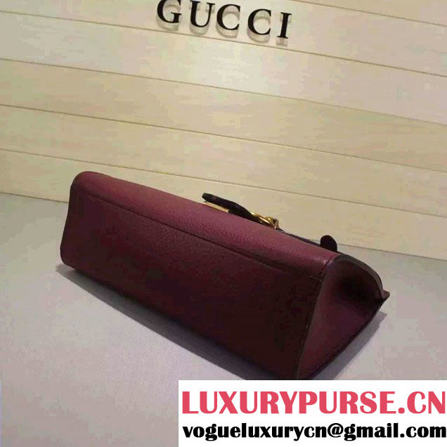 Gucci GG Marmont Leather Top Handle Medium Bag 409155 Antiqued Rose 2016