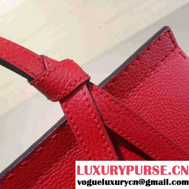 Gucci GG Marmont Leather Top Handle Medium Bag 409155 Red 2016