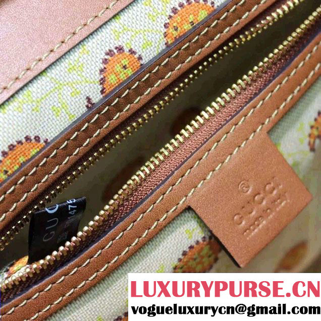 Gucci GG Marmont Leather Top Handle Medium Bag 409155 Brown 2016