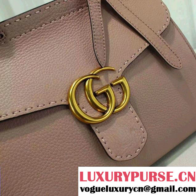 Gucci GG Marmont Leather Top Handle Small Bag 421890 Nude Pink 2016