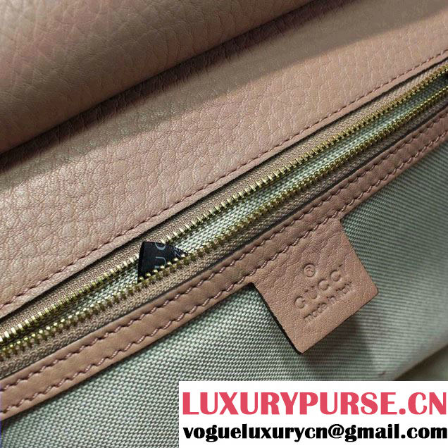 Gucci GG Marmont Leather Top Handle Small Bag 421890 Nude Pink 2016