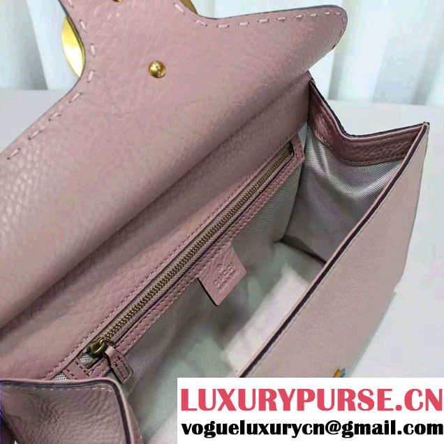 Gucci GG Marmont Leather Top Handle Small Bag 421890 Nude Pink 2016