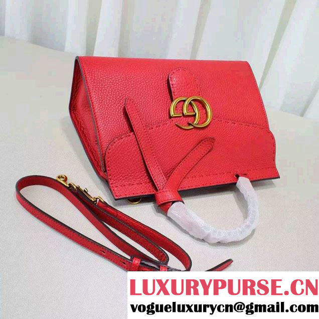 Gucci GG Marmont Leather Top Handle Small Bag 421890 Red 2016