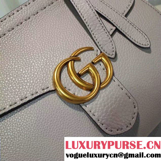 Gucci GG Marmont Leather Top Handle Small Bag 421890 Gray 2016