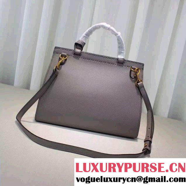 Gucci GG Marmont Leather Top Handle Small Bag 421890 Gray 2016