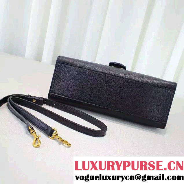 Gucci GG Marmont Leather Top Handle Small Bag 421890 Black 2016