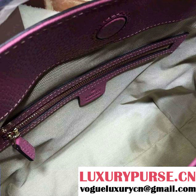 Gucci Bree Original GG Canvas Top Handle Medium Bag 353120 Fuchsia