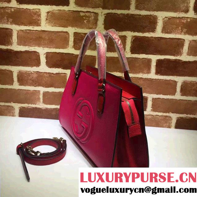 Gucci Soho Leather Top Handle Medium Bag 431571 Fuchsia/Red 2016