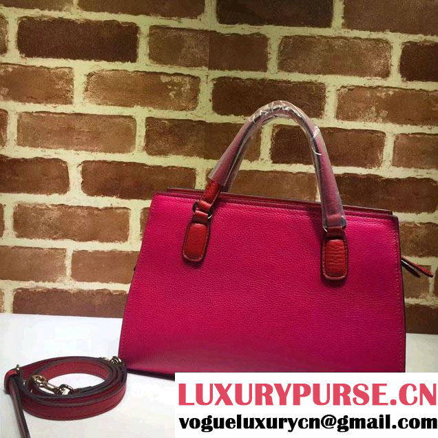Gucci Soho Leather Top Handle Medium Bag 431571 Fuchsia/Red 2016