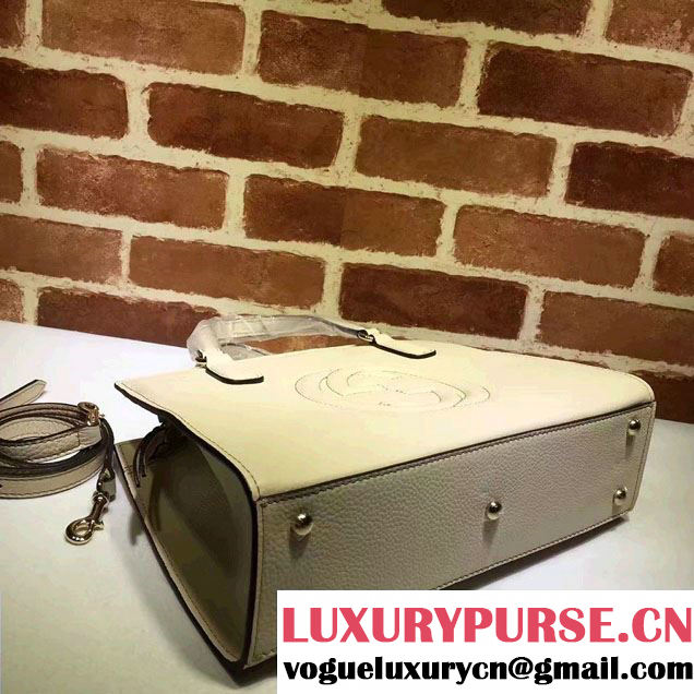 Gucci Soho Leather Top Handle Medium Bag 431571 Beige 2016