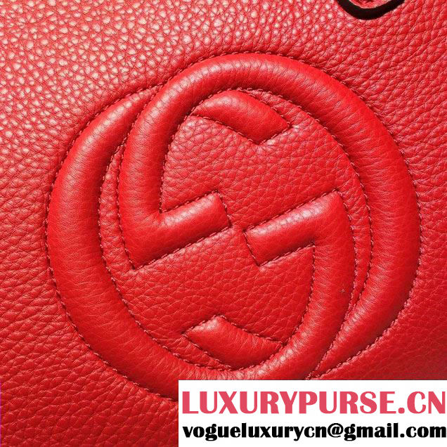 Gucci Soho Leather Top Handle Medium Bag 431571 Red 2016