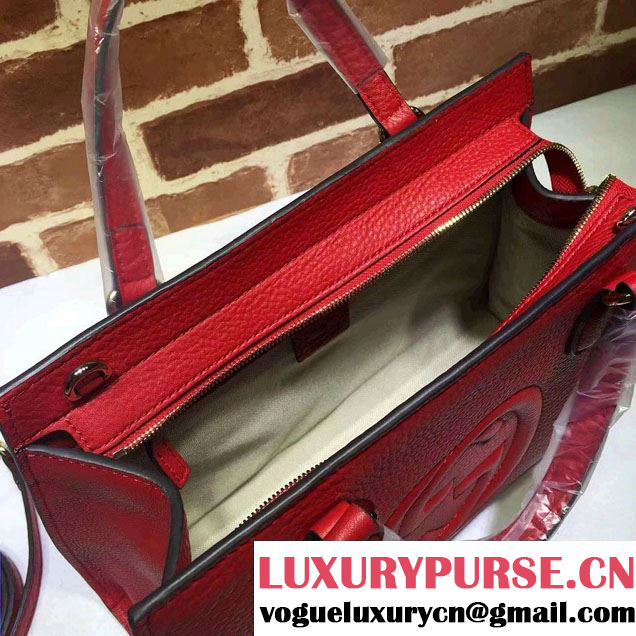 Gucci Soho Leather Top Handle Medium Bag 431571 Red 2016