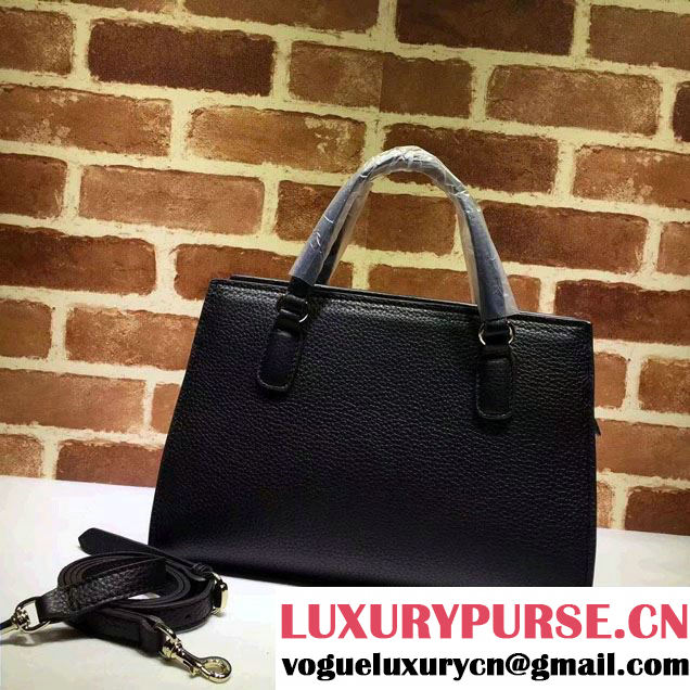 Gucci Soho Leather Top Handle Medium Bag 431571 Black 2016