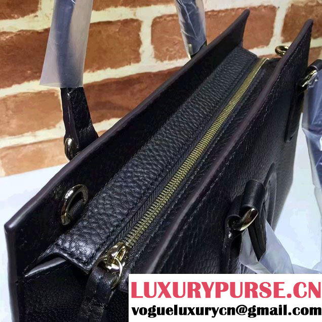 Gucci Soho Leather Top Handle Medium Bag 431571 Black 2016