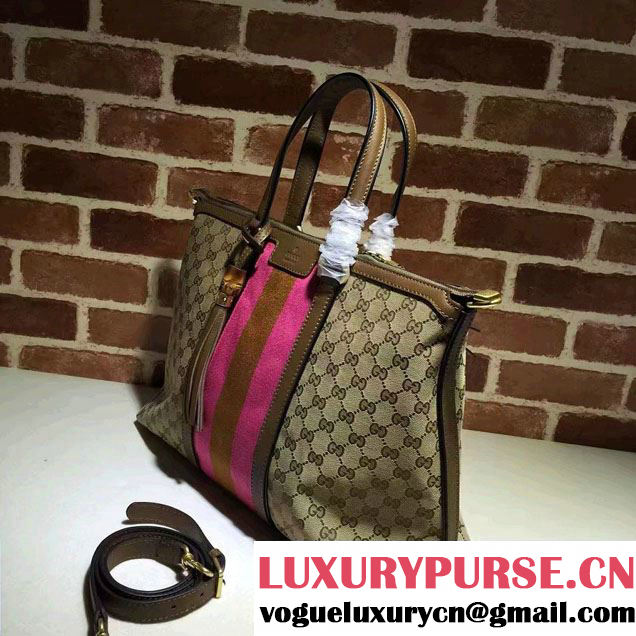 Gucci Rania Original GG Canvas Top Handle Medium Bag 309621 Khaki
