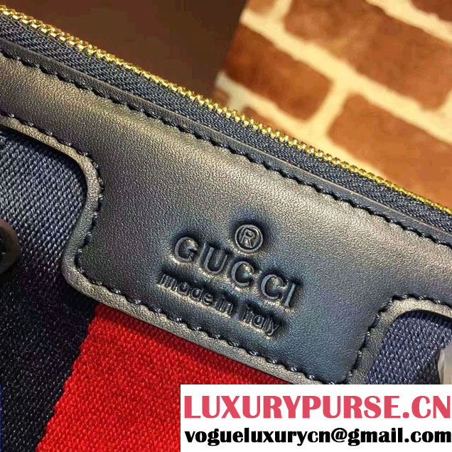 Gucci Rania Original GG Canvas Top Handle Medium Bag 309621 Blue