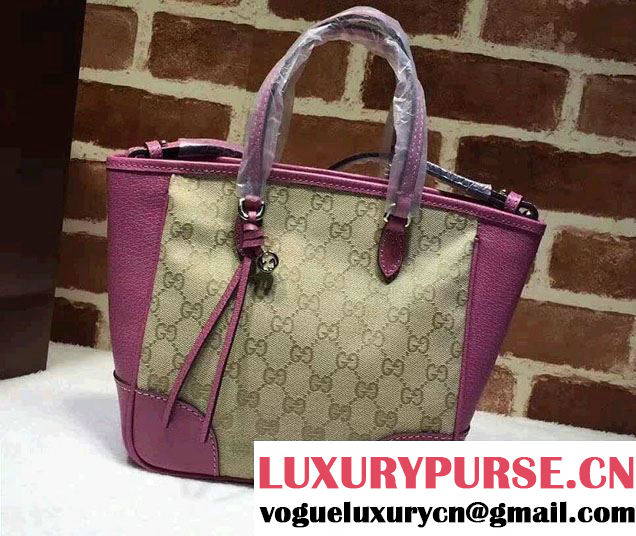 Gucci Bree Original GG Canvas Top Handle Small Bag 353121 Fuchsia