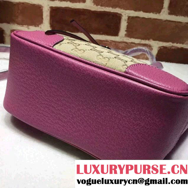 Gucci Bree Original GG Canvas Top Handle Small Bag 353121 Fuchsia