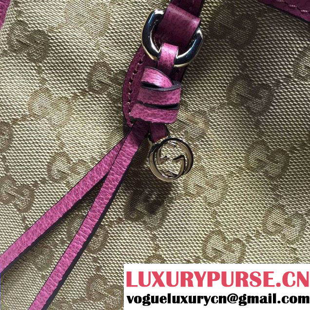 Gucci Bree Original GG Canvas Top Handle Small Bag 353121 Fuchsia