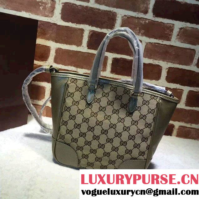 Gucci Bree Original GG Canvas Top Handle Small Bag 353121 Gold