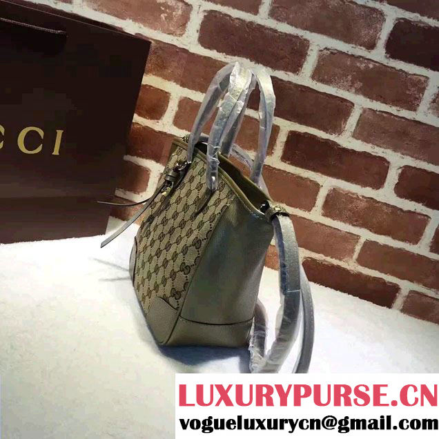 Gucci Bree Original GG Canvas Top Handle Small Bag 353121 Gold