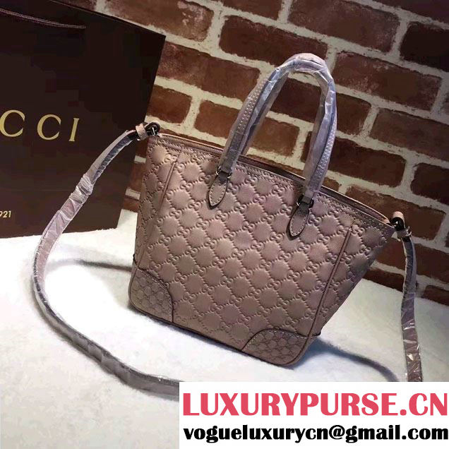Gucci Bree Guccissima Leather Top Handle Small Bag 353121 Nude Pink