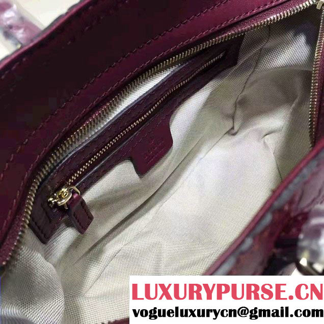 Gucci Bree Guccissima Leather Top Handle Small Bag 353121 Purple