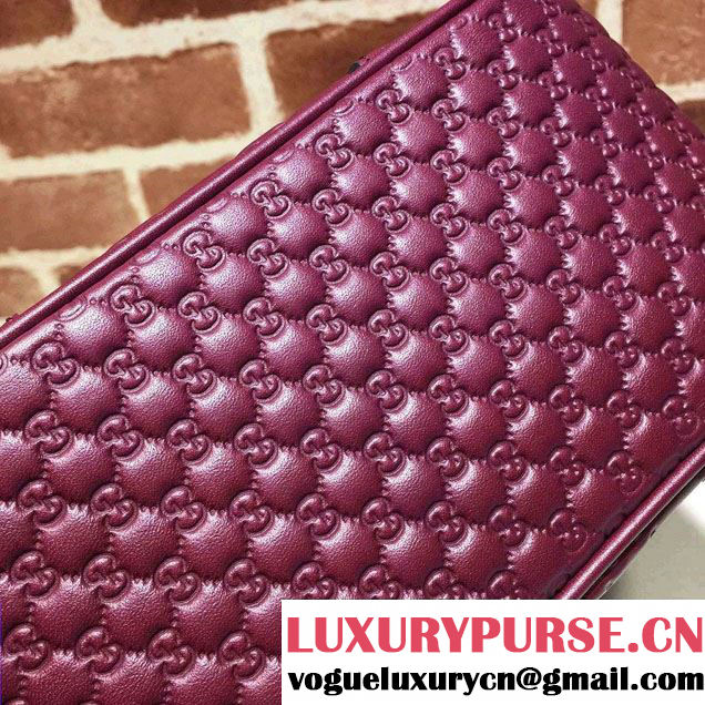 Gucci Bree Guccissima Leather Top Handle Small Bag 353121 Purple