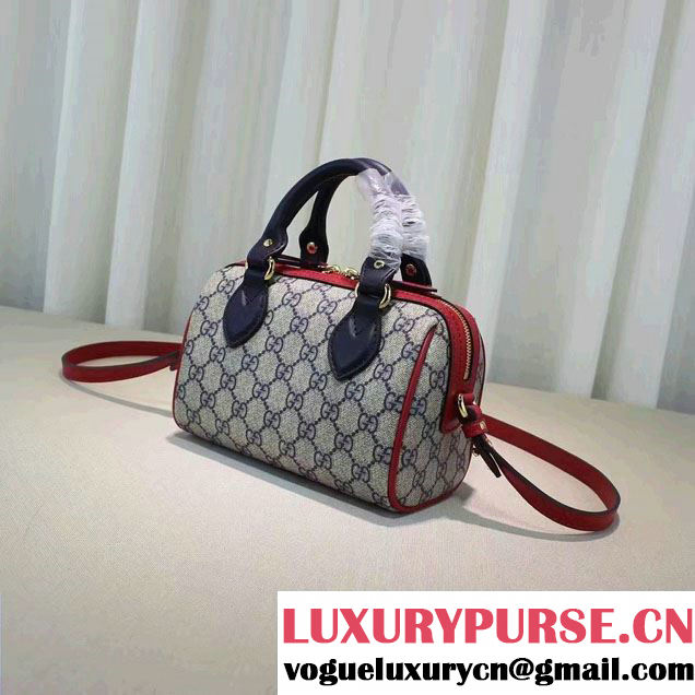 Gucci GG Supreme Mini Top Handle Mini Bag 432123 Blue/Red 2016