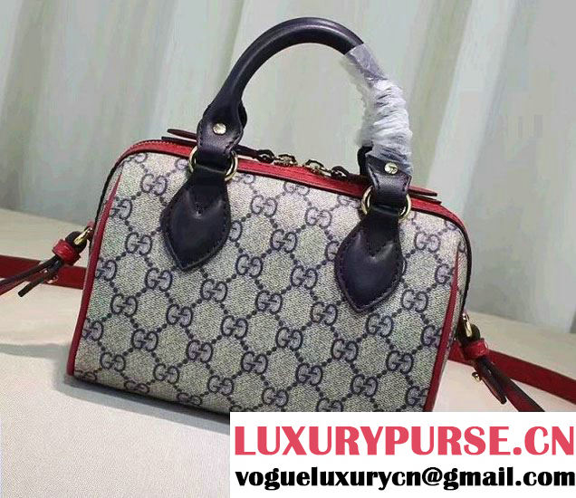 Gucci GG Supreme Mini Top Handle Mini Bag 432123 Blue/Red 2016