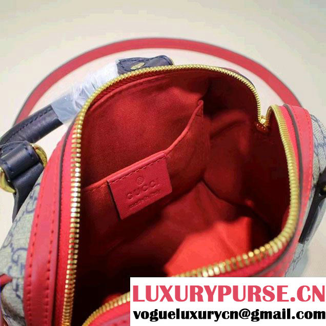 Gucci GG Supreme Mini Top Handle Mini Bag 432123 Blue/Red 2016