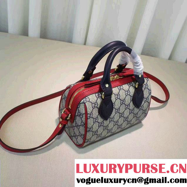 Gucci GG Supreme Mini Top Handle Mini Bag 432123 Blue/Red 2016