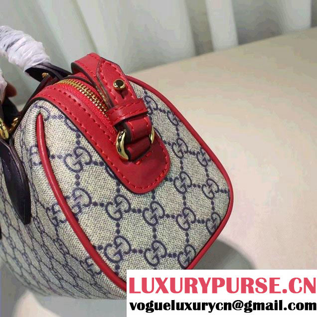 Gucci GG Supreme Mini Top Handle Mini Bag 432123 Blue/Red 2016