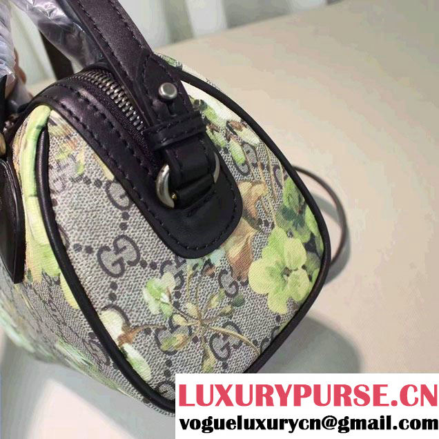 Gucci GG Supreme Mini Top Handle Mini Bag 432123 Green Blooms 2016