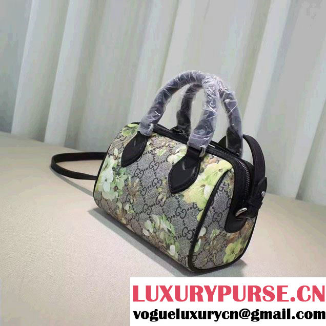 Gucci GG Supreme Mini Top Handle Mini Bag 432123 Green Blooms 2016
