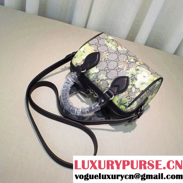 Gucci GG Supreme Mini Top Handle Mini Bag 432123 Green Blooms 2016