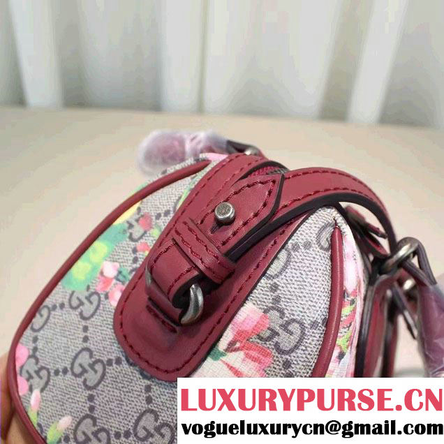 Gucci GG Supreme Mini Top Handle Mini Bag 432123 Red Blooms 2016