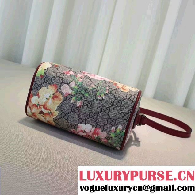 Gucci GG Supreme Mini Top Handle Mini Bag 432123 Red Blooms 2016