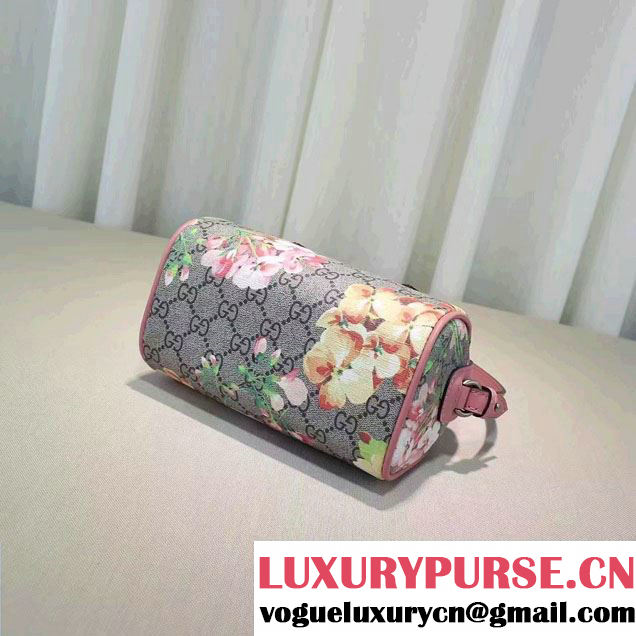 Gucci GG Supreme Mini Top Handle Mini Bag 432123 Pink Blooms 2016