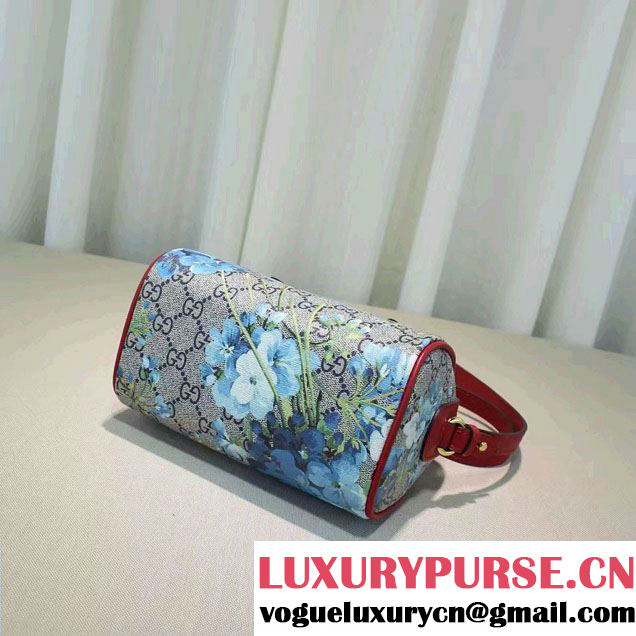 Gucci GG Supreme Mini Top Handle Mini Bag 432123 Blue Blooms 2016