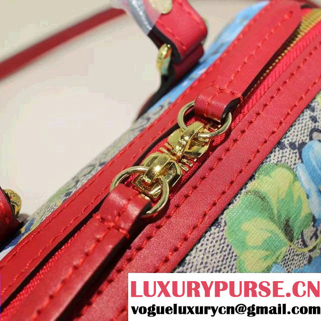 Gucci GG Supreme Mini Top Handle Mini Bag 432123 Blue Blooms 2016