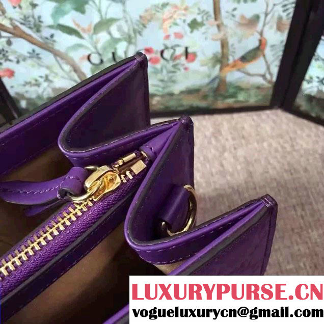 Gucci Signature Leather Padlock Top Handle Small Bag 428207 Purple 2016