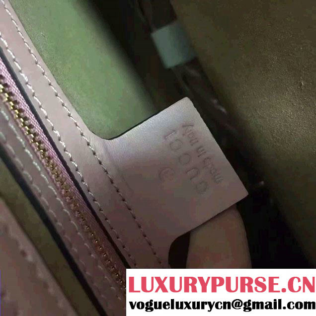 Gucci Signature Leather Padlock Top Handle Small Bag 428207 Pink 2016