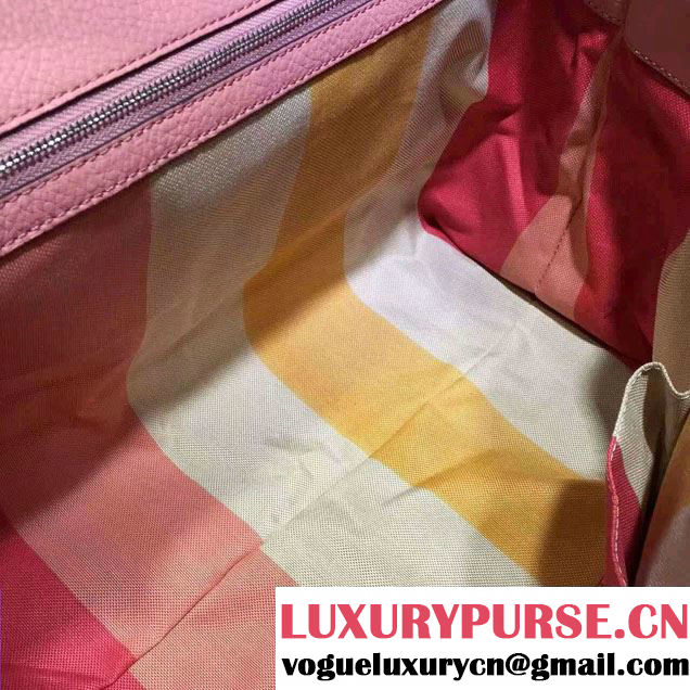 Gucci Bamboo Daily Leather Top Handle Large Bag 370830 Pink