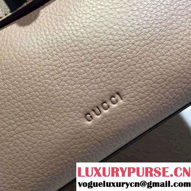 Gucci Bamboo Daily Leather Top Handle Medium Bag 392013 Nude Pink