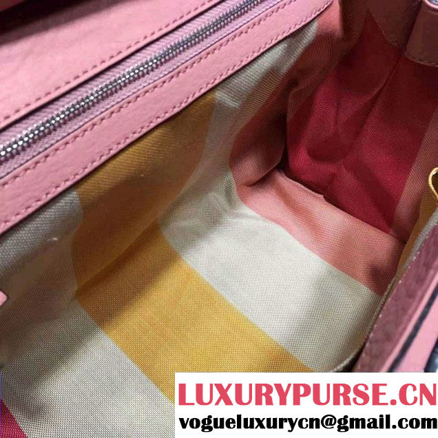 Gucci Bamboo Daily Leather Top Handle Medium Bag 392013 Pink