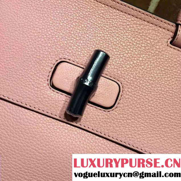 Gucci Bamboo Daily Leather Top Handle Medium Bag 392013 Pink