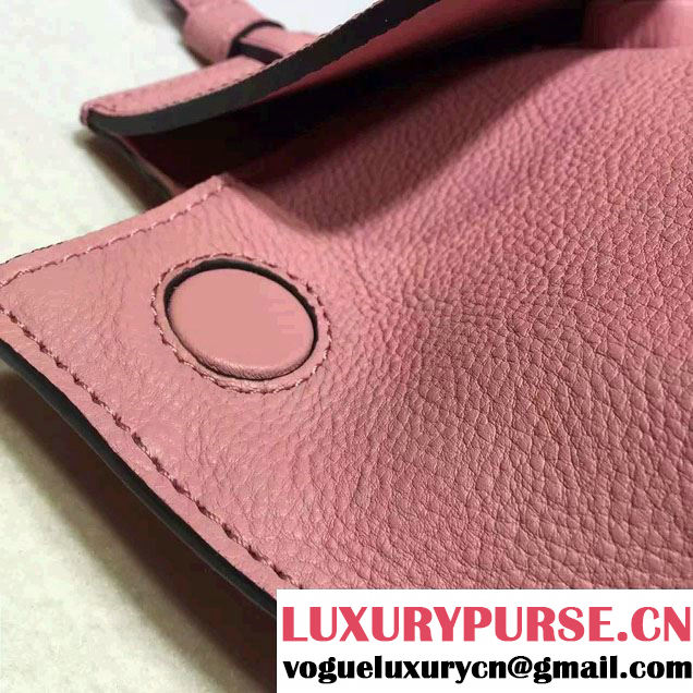 Gucci Bamboo Daily Leather Top Handle Small Bag 370831 Pink