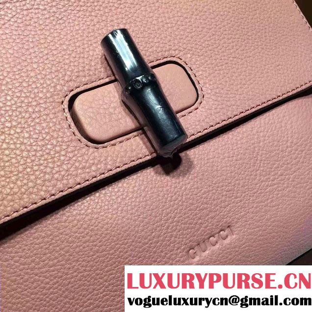 Gucci Bamboo Daily Leather Top Handle Small Bag 370831 Pink