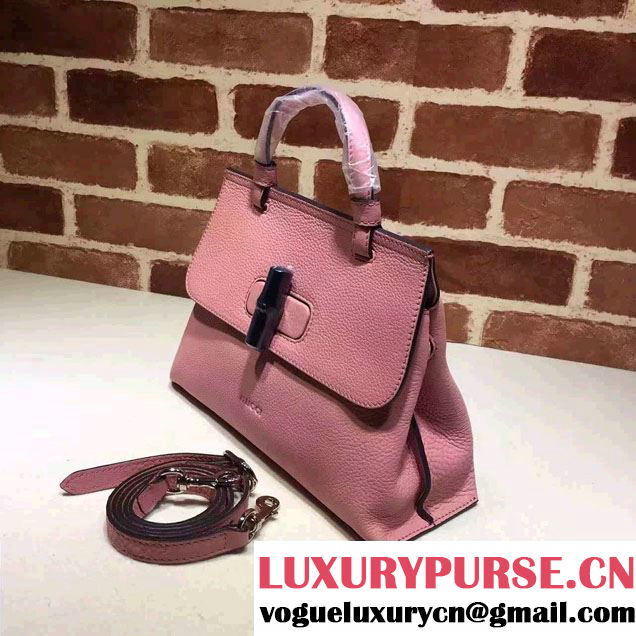 Gucci Bamboo Daily Leather Top Handle Small Bag 370831 Pink